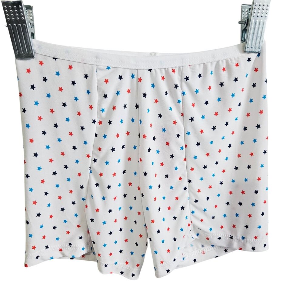Undersummers Women's Size XS Slip Shorts Red White Blue Star Print Anti Chafing